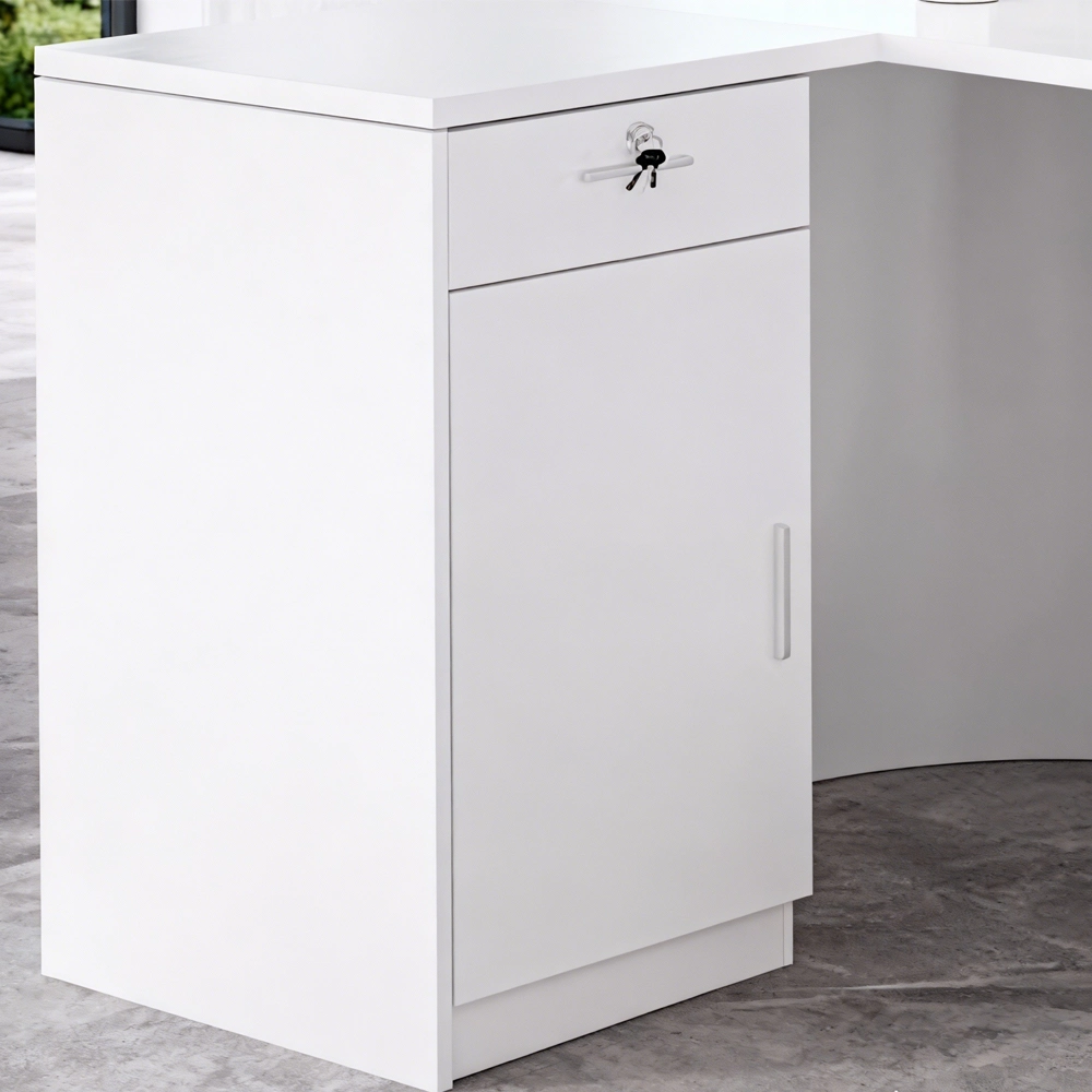 Small Curved Front Desk For Salon & Office Space