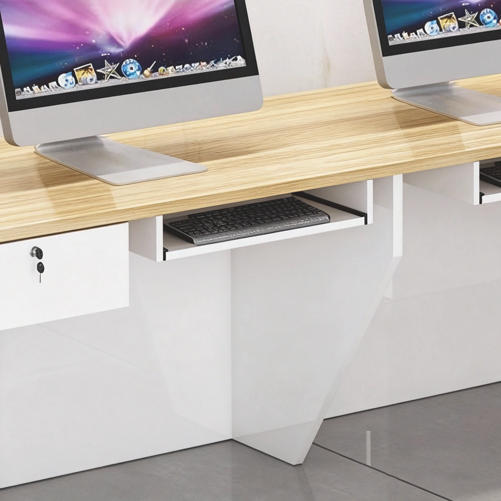 Rounded Corner Minimalist Reception Desk