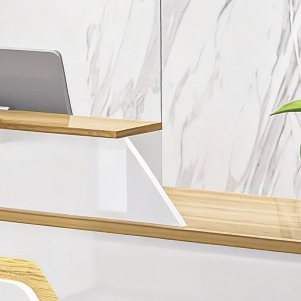 Curved Reception Desks & Service Counters for Store & Salon Classic And Versatile Rounded Cashier Reception Desk