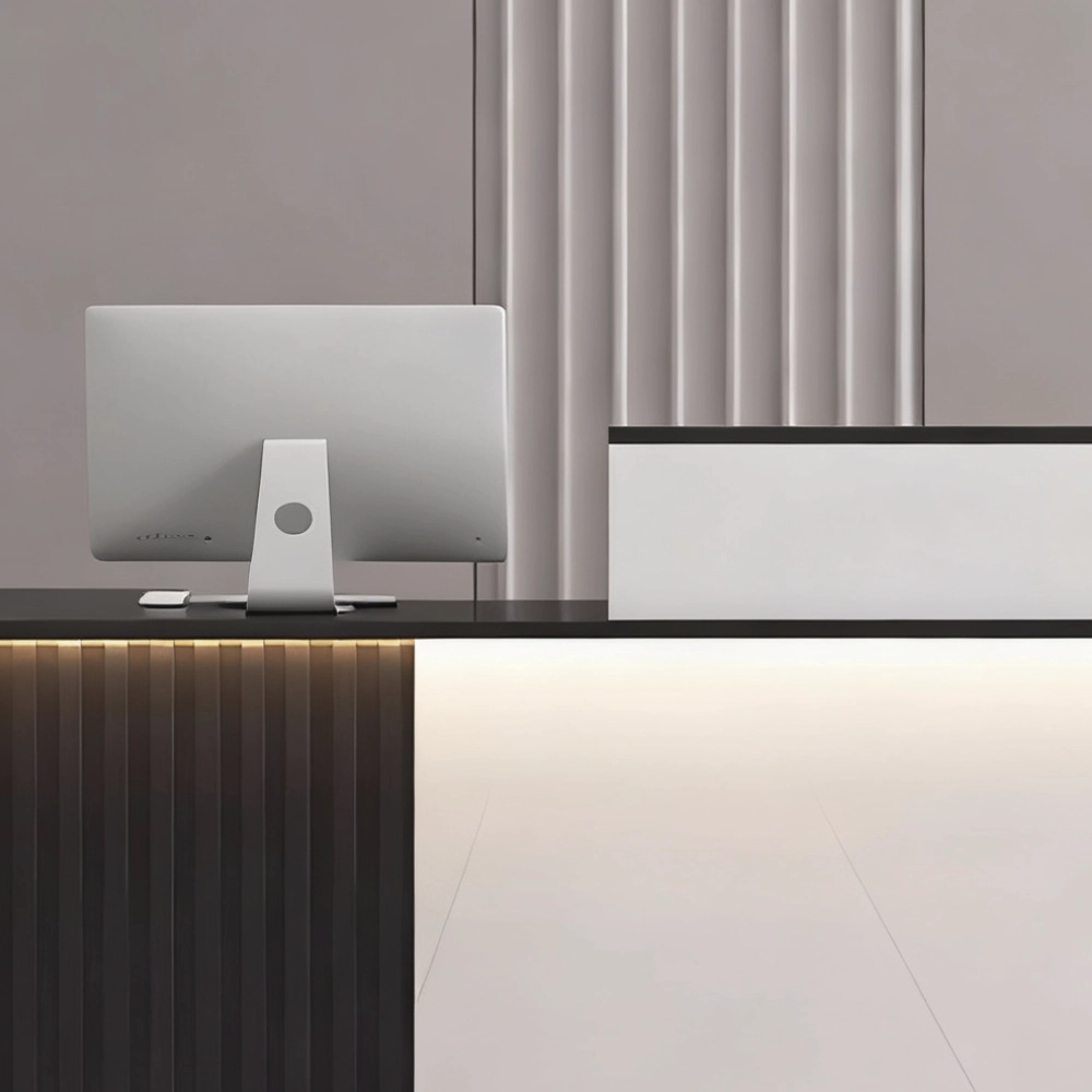 Stylish And Compact Cashier Reception Desk