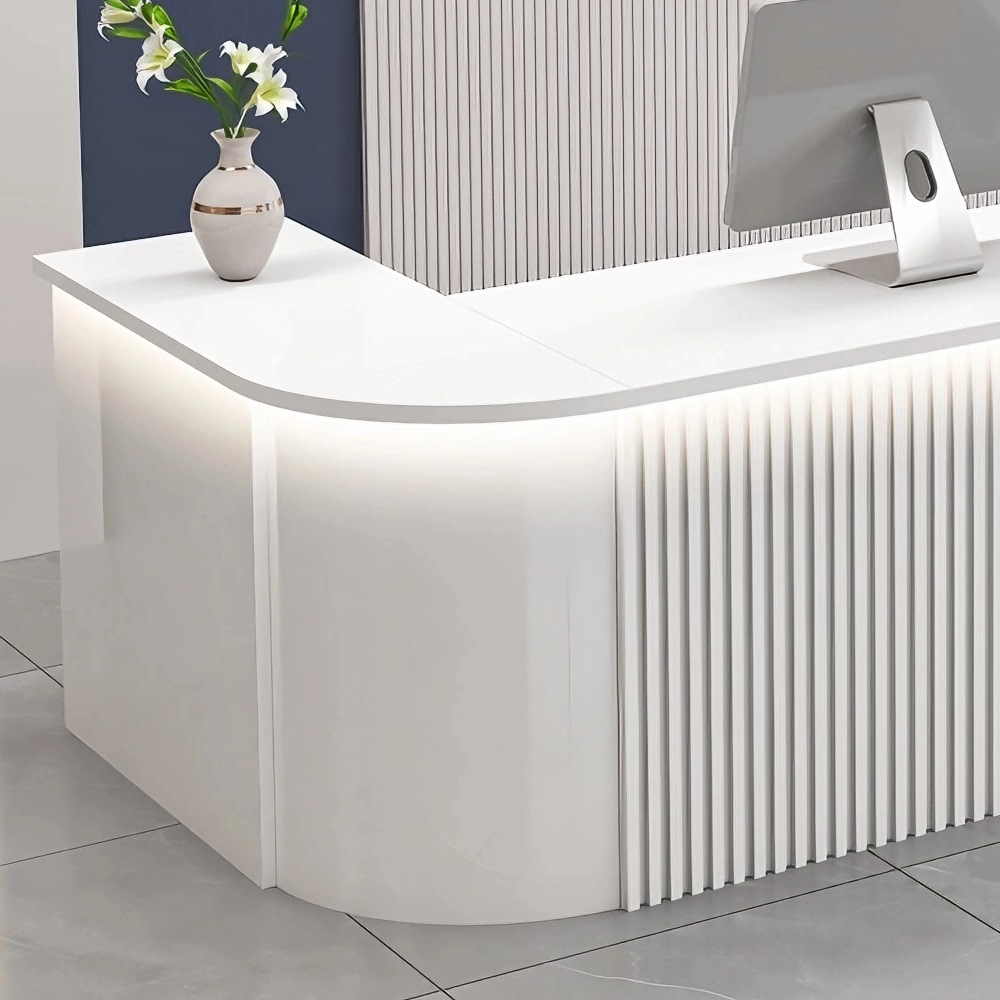 Thickened Curved Corner Painted Reception Desk