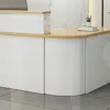 Rounded Corner Minimalist Reception Desk