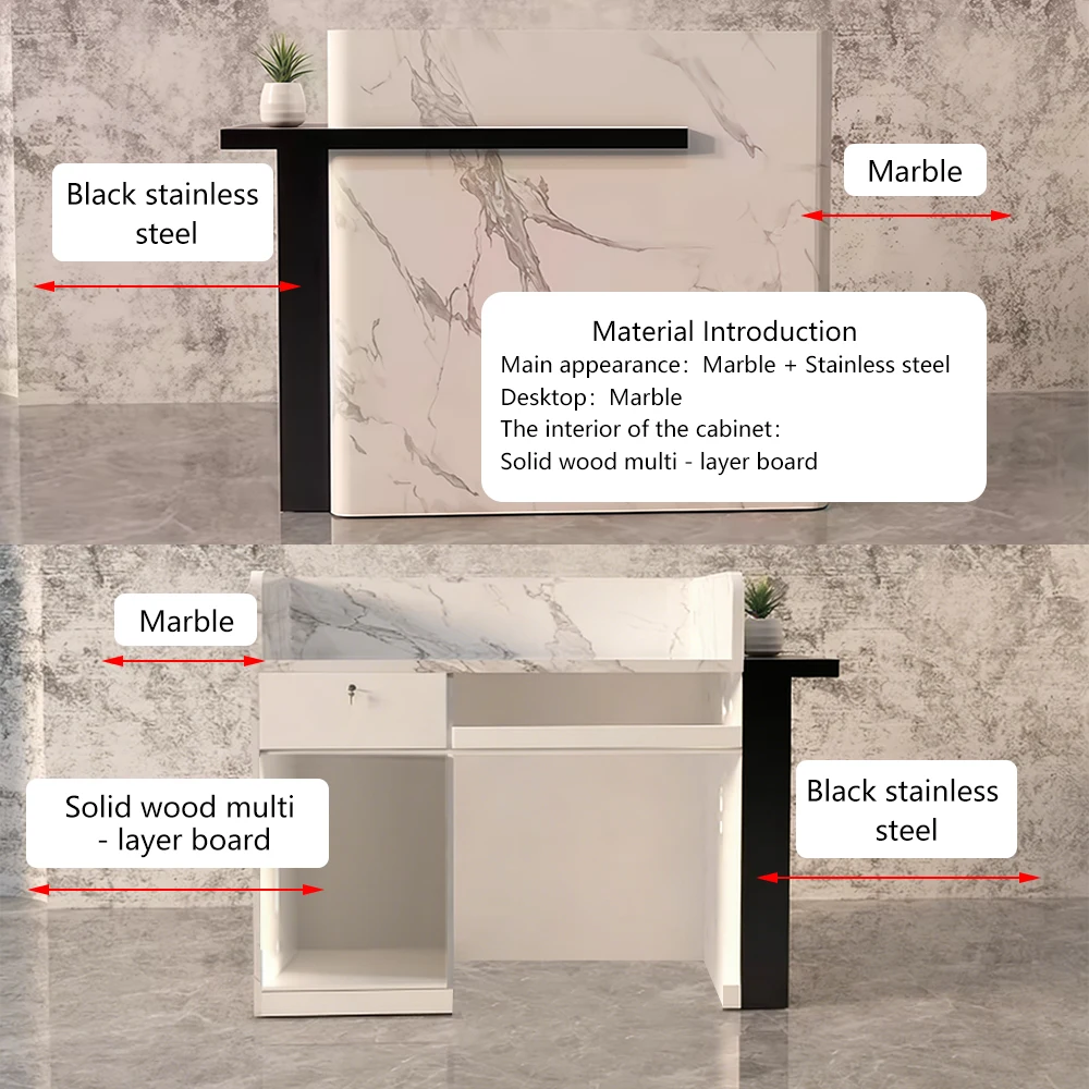 High-end Marble Company Reception Desk