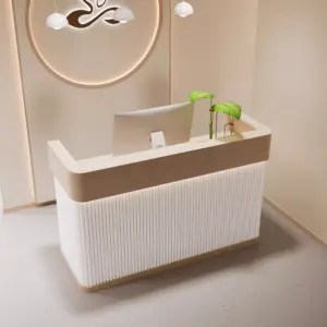 Modern Minimalist Wooden Cashier Counter