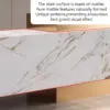 Luxury Marble Reception Desk with Stainless Steel Accents