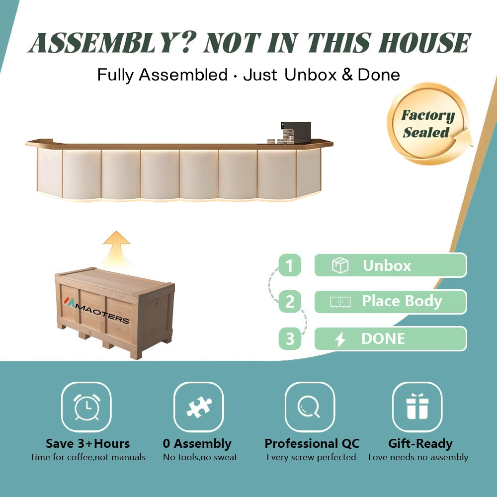 Modern Cream Tone Bistro & Reception Desk