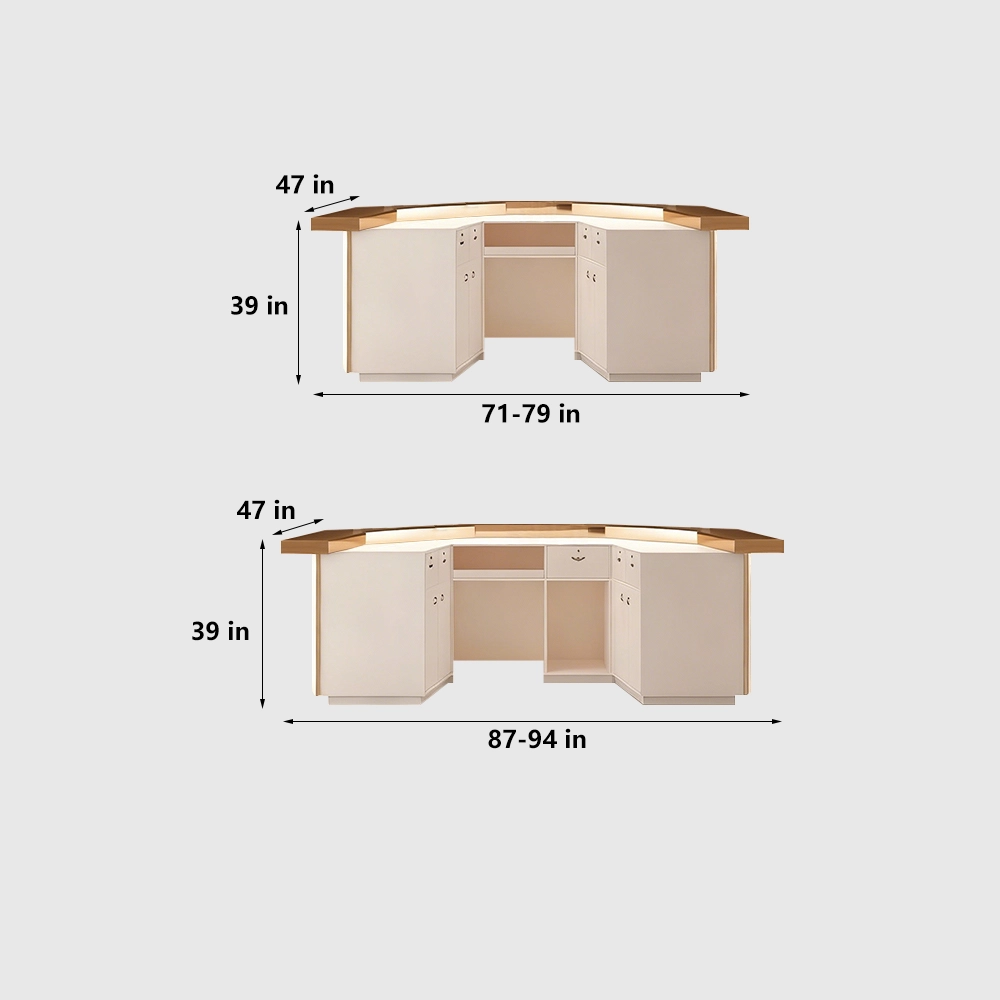 Modern Cream Tone Bistro & Reception Desk