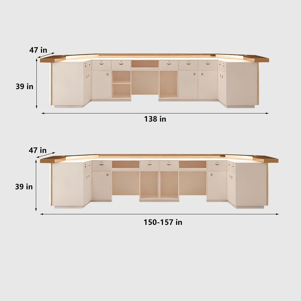 Modern Cream Tone Bistro & Reception Desk