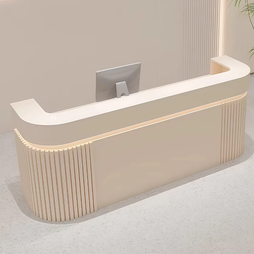 Modern Vertical-striped Luxury Reception Desk