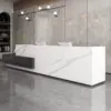 Rectangular Marble Reception Desk for Corporate & Hotel Lobby