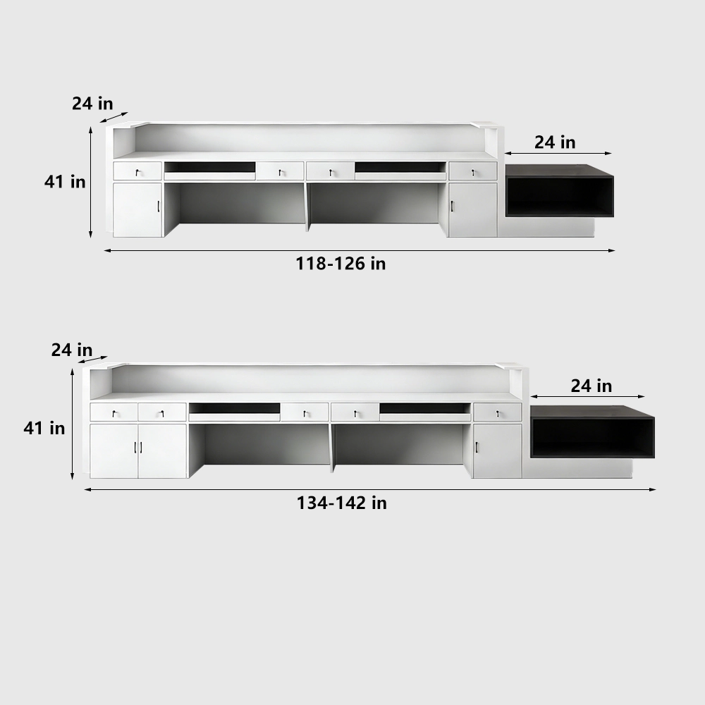 Rectangular Marble Reception Desk for Corporate & Hotel Lobby