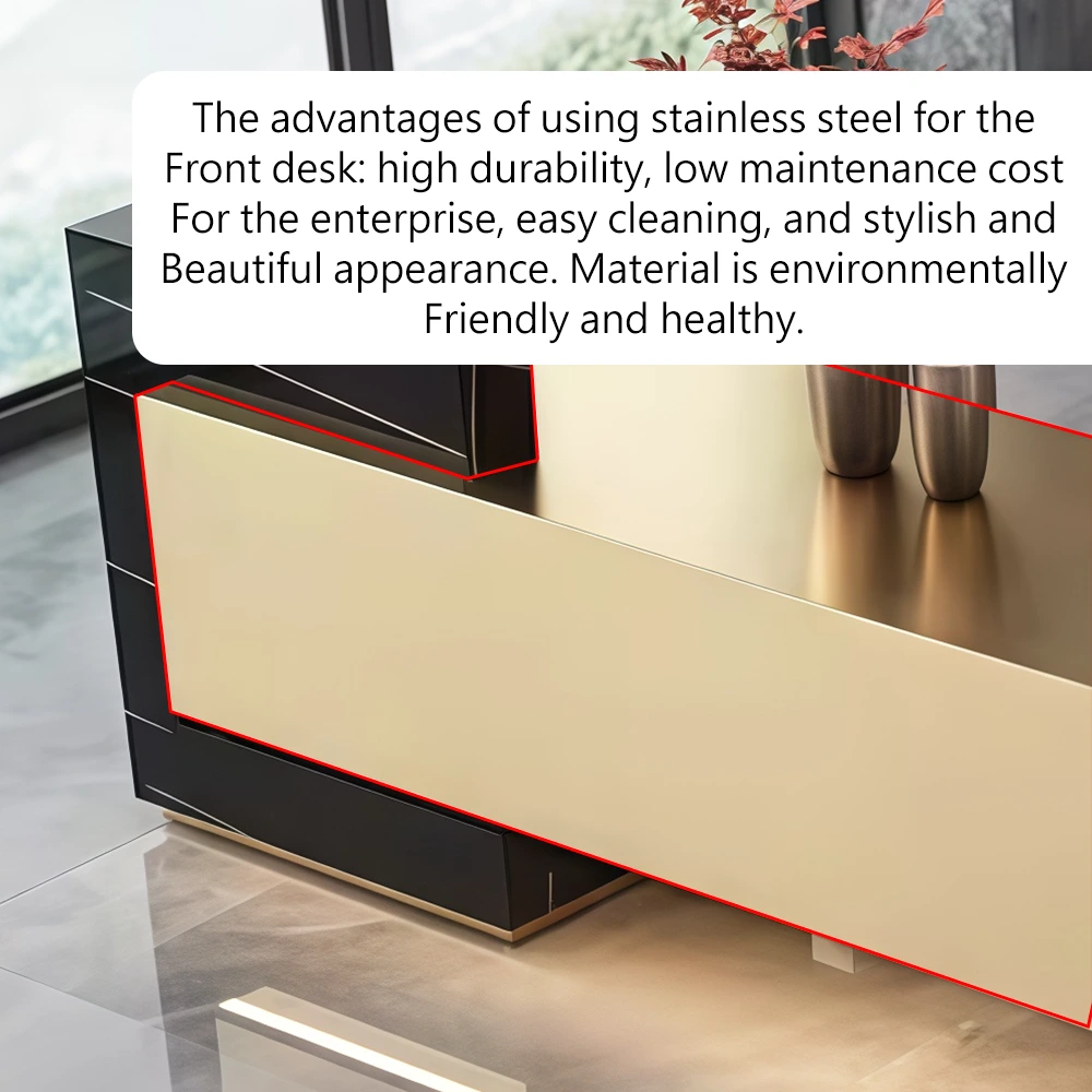 Genuine Marble Stone Hotel Reception Desk