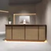 Wabi-sabi Style Reception Desk Made Of Rattan