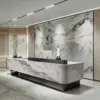 Luxury Patterned Marble Reception Desks