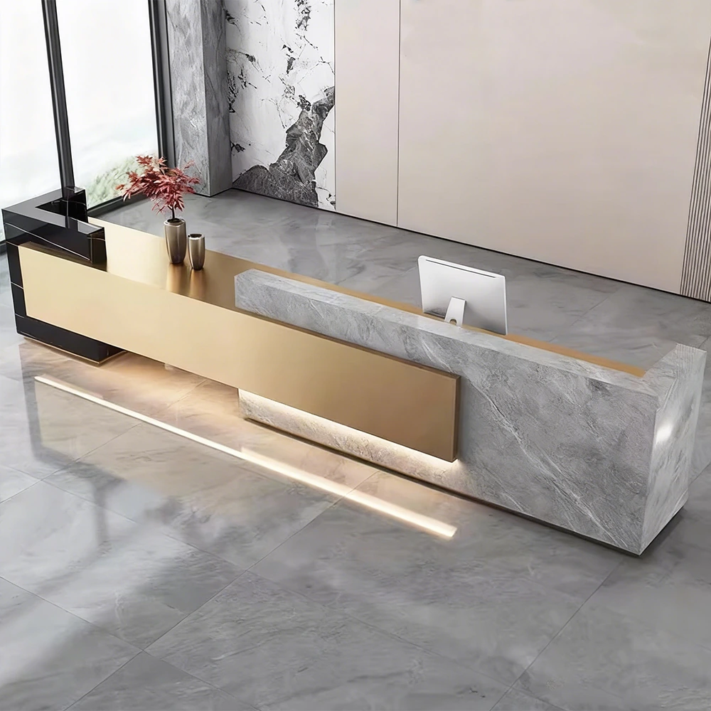 Genuine Marble Stone Hotel Reception Desk