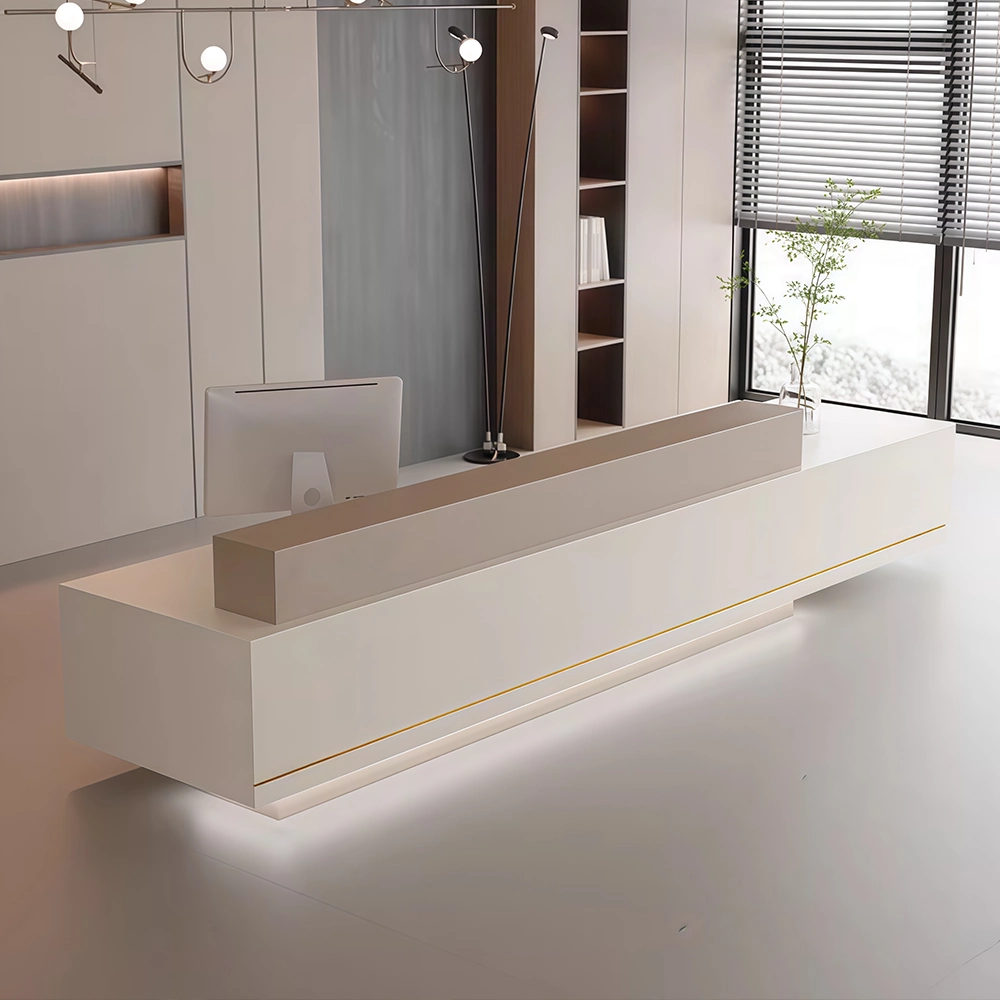Minimalist Modern Corporate Reception Desk