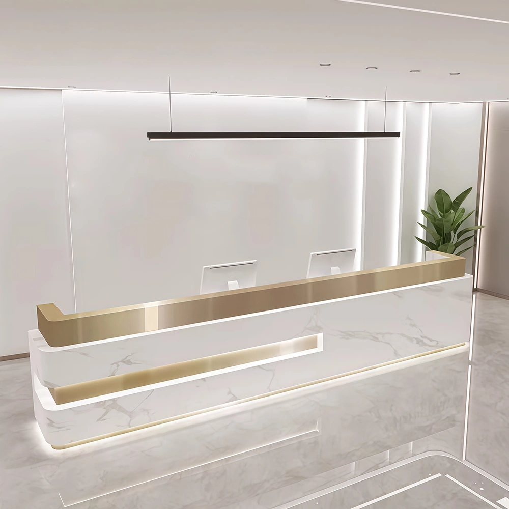 Luxury Minimalist Reception Desks For Modern Corporate Offices