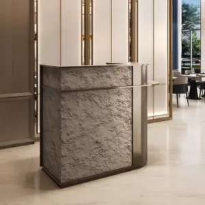 Luxury Stainless Steel Hotel Front Desk