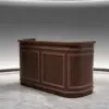 European Retro Solid Wood Curved Front Desk
