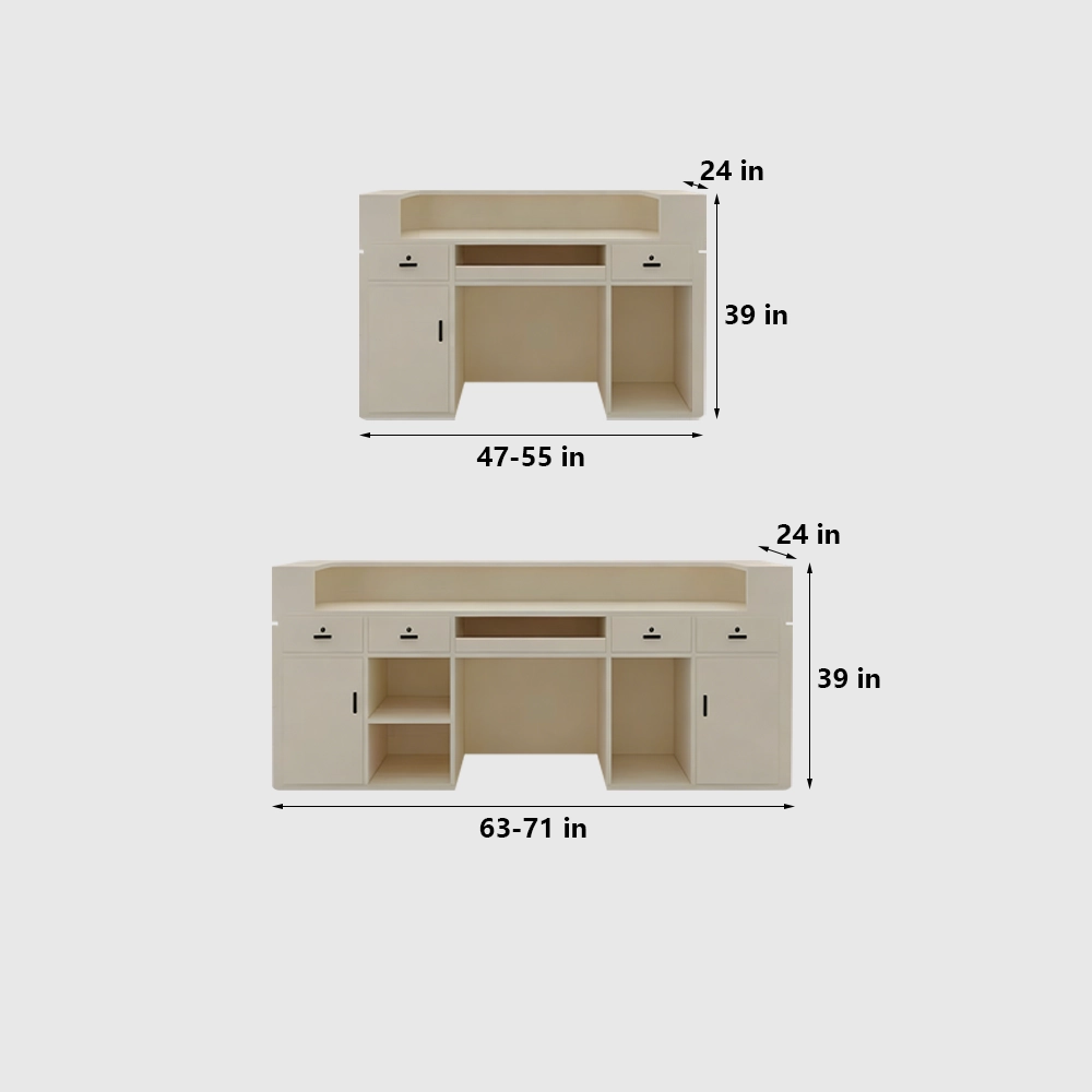 Modern Vertical-striped Luxury Reception Desk