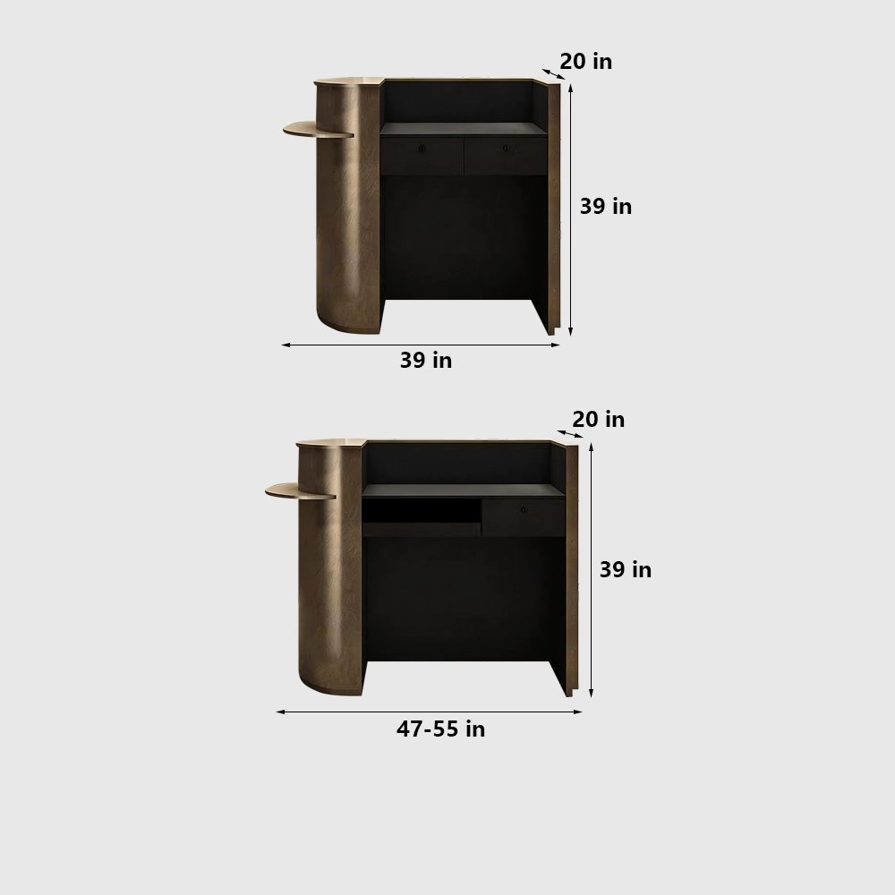 Luxury Stainless Steel Hotel Front Desk