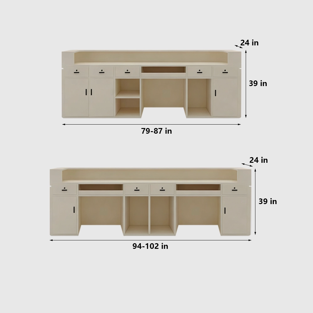 Modern Vertical-striped Luxury Reception Desk