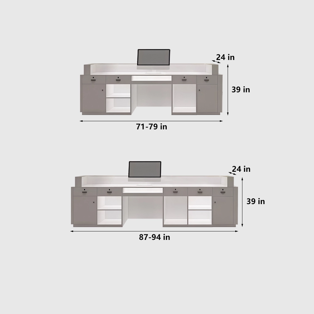 Luxury Minimalist Reception Desks For Modern Corporate Offices