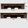 European Retro Solid Wood Curved Front Desk
