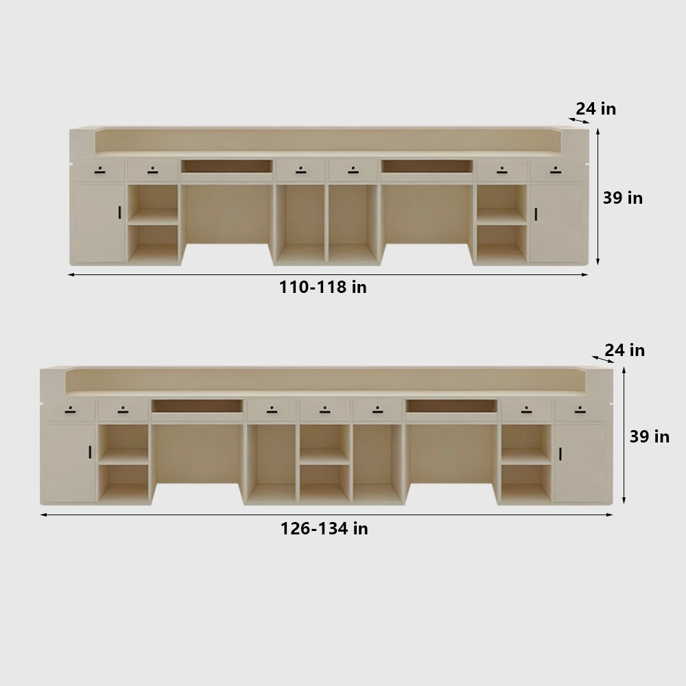 Modern Vertical-striped Luxury Reception Desk