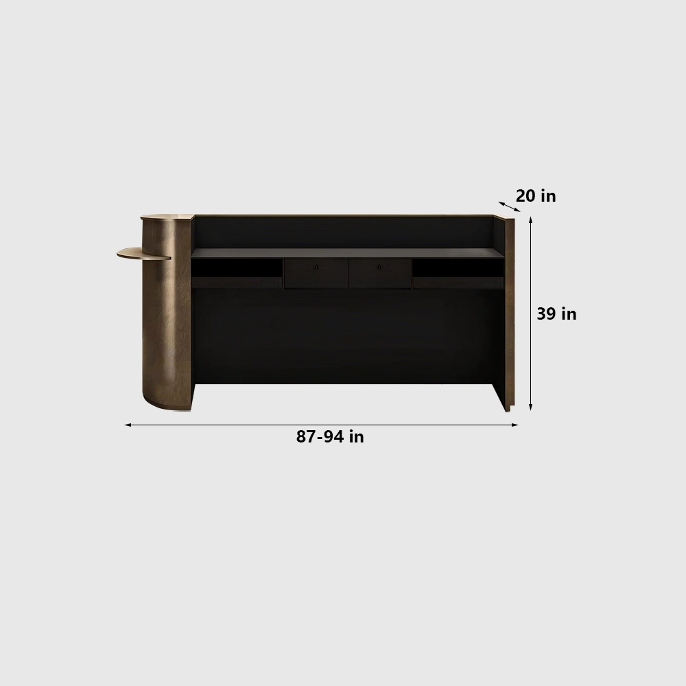 Luxury Stainless Steel Hotel Front Desk