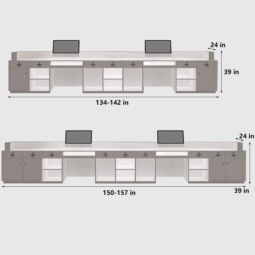 Luxury Minimalist Reception Desks For Modern Corporate Offices