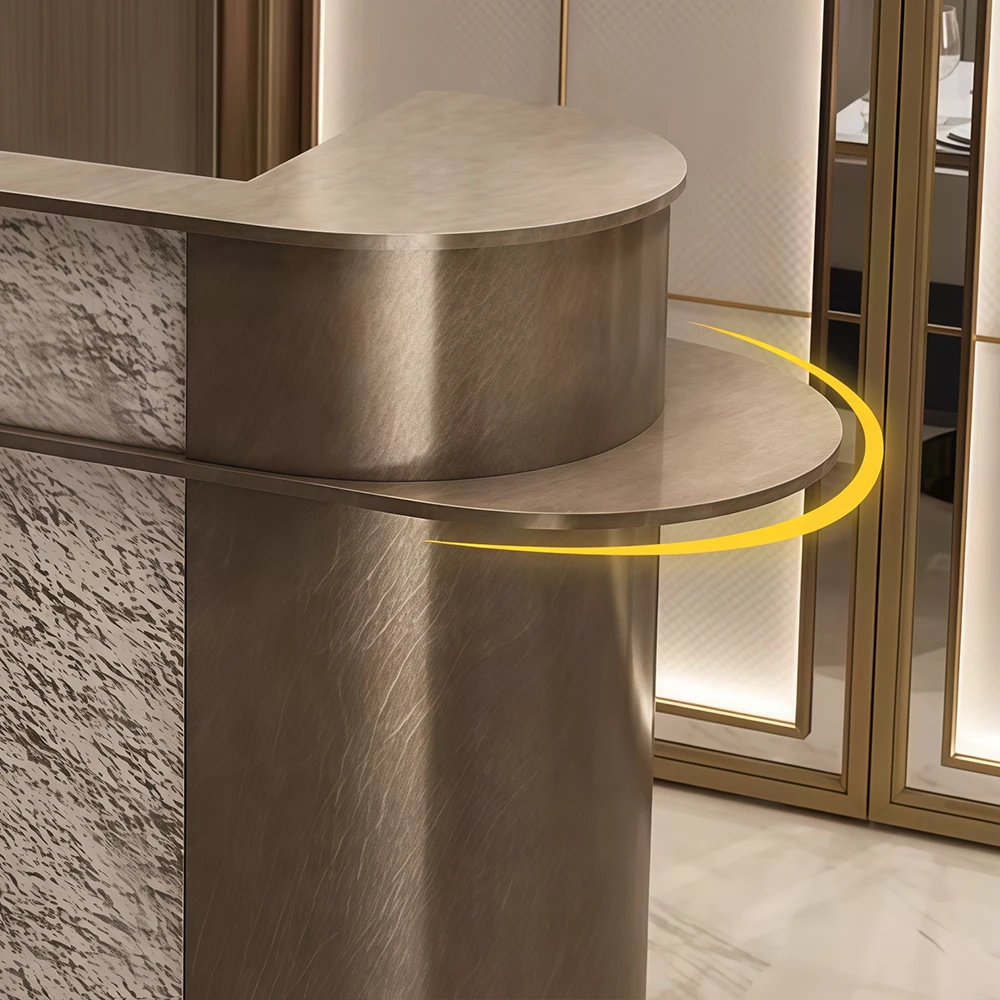 Luxury Stainless Steel Hotel Front Desk