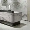 Luxury Patterned Marble Reception Desks