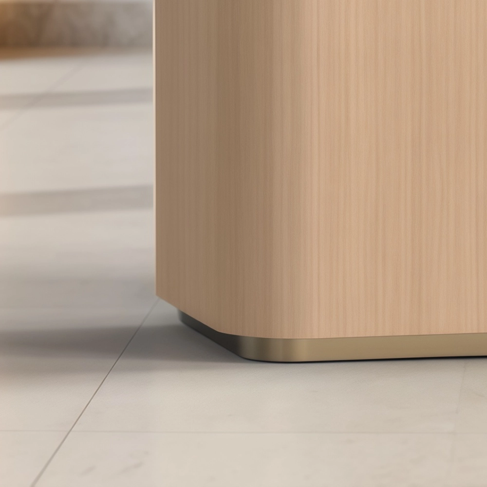 Modern Minimalist Wood Grain Reception Desk