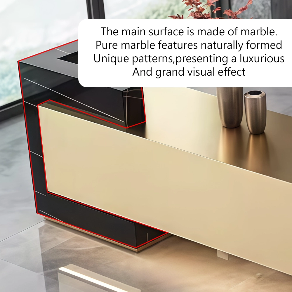 Genuine Marble Stone Hotel Reception Desk