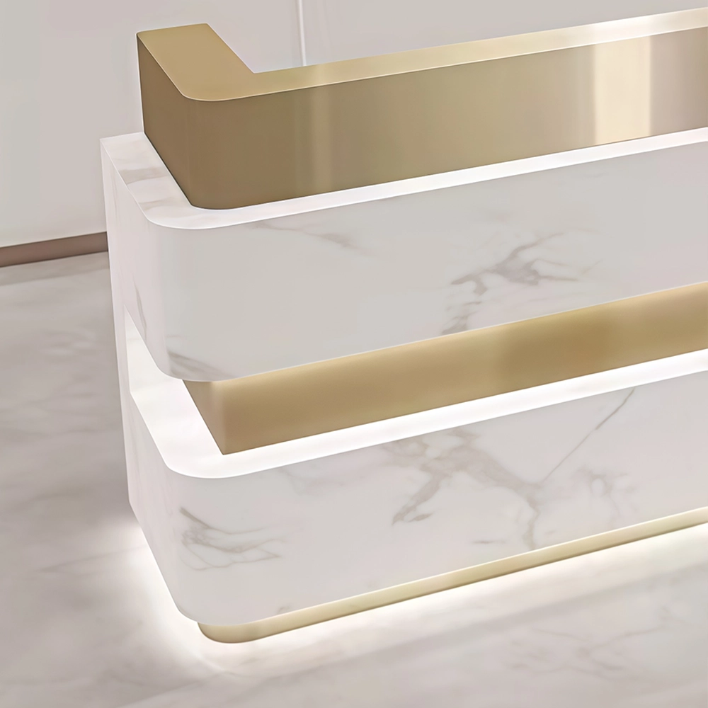 Luxury Minimalist Reception Desks For Modern Corporate Offices