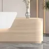 Curved Solid Wood High-end Reception And Consultation Desk