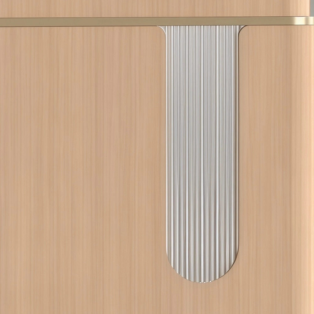 Modern Minimalist Wood Grain Reception Desk