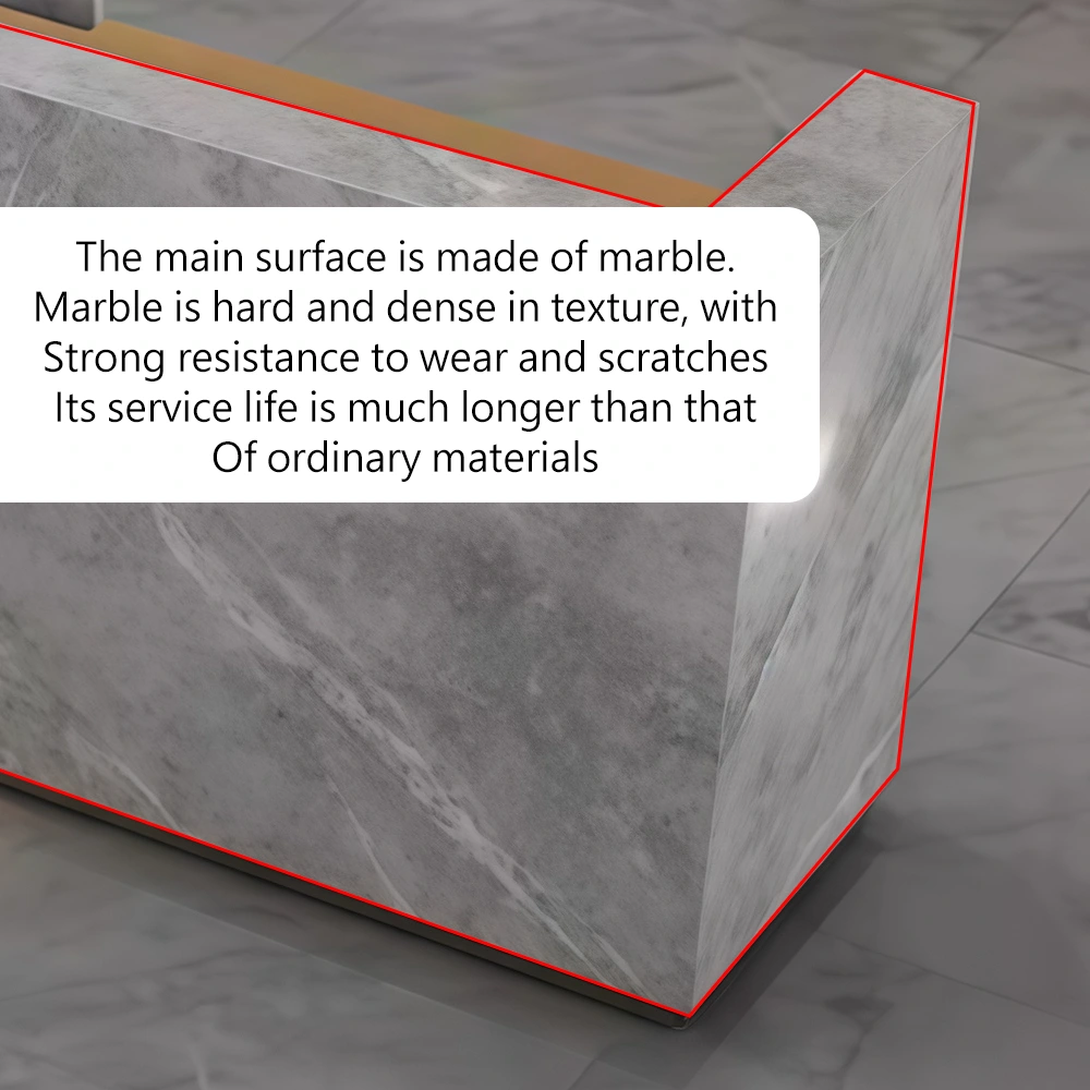 Genuine Marble Stone Hotel Reception Desk