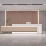 Simple And Modern Company Reception Desk