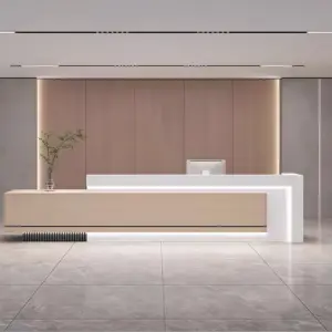 Simple And Modern Company Reception Desk