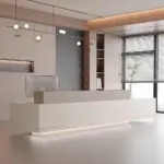 Minimalist Modern Corporate Reception Desk