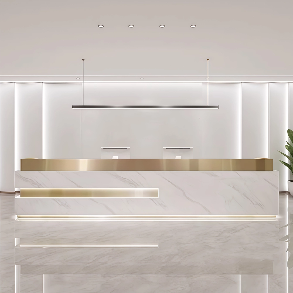 Luxury Minimalist Reception Desks For Modern Corporate Offices
