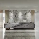 Luxury Patterned Marble Reception Desks