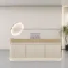 Premium Cream Tone Reception Desk for Academy & Salon