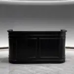 European Retro Solid Wood Curved Front Desk