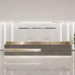 Luxury Minimalist Reception Desks For Modern Corporate Offices