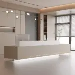 Minimalist Modern Corporate Reception Desk