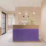 Modern Minimalist Wooden Cashier Counter