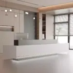 Minimalist Modern Corporate Reception Desk